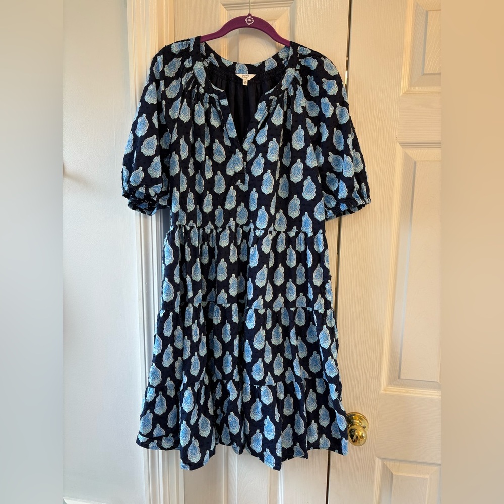 Blue and Black  Dress